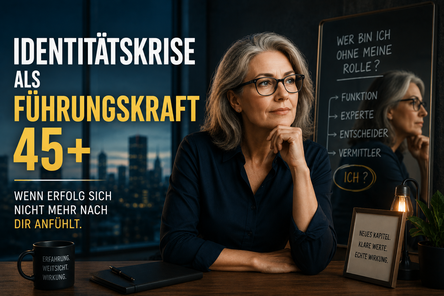 Identit&auml;tskrise als F&uuml;hrungskraft 45+: Wenn die KI findet, was 27 Jahre niemand sah